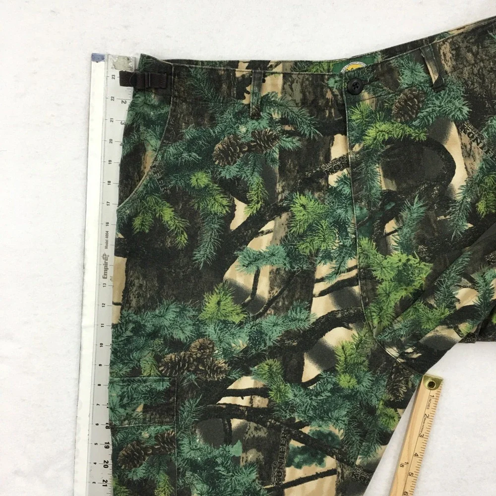 VINTAGE Cabelas Y2K Mens 40 Tall Camo Cargo Pants Seclusion 3D Konifer Tree